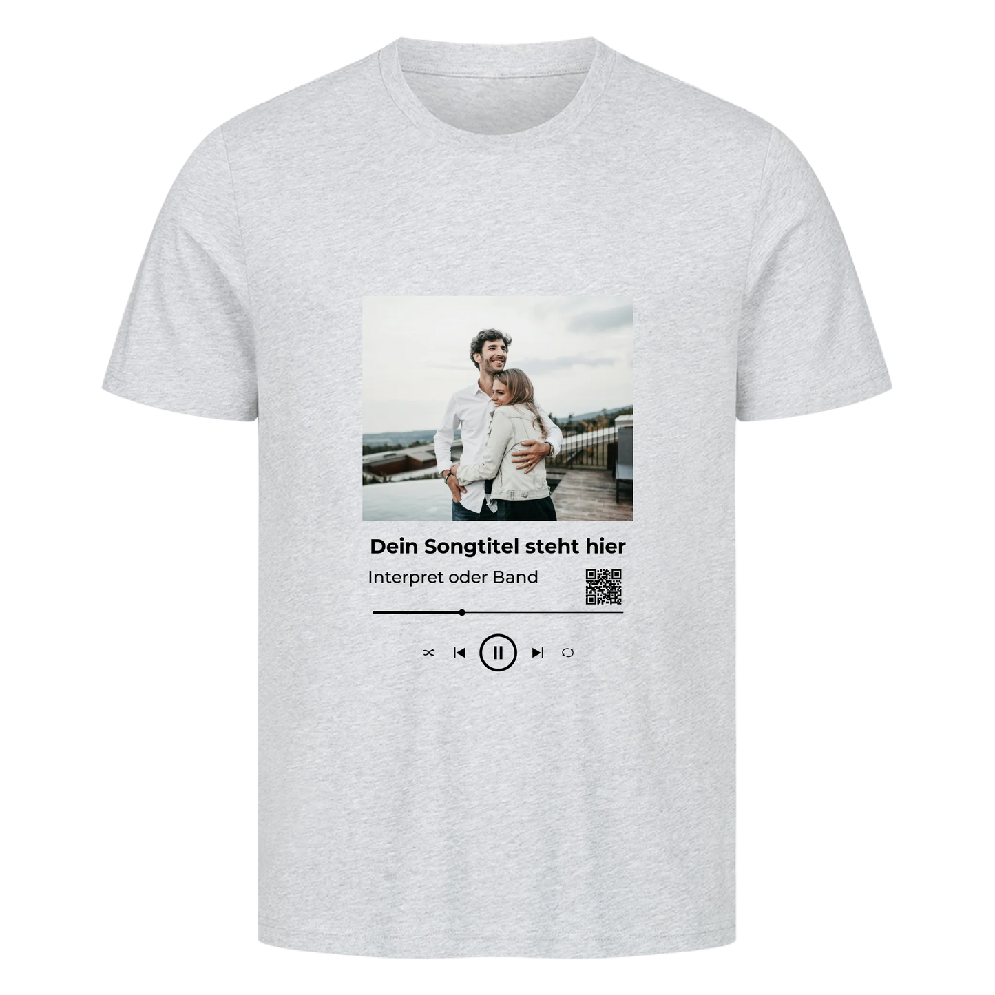 Dein Foto und Song - Premium T-Shirt Männer / Unisex personalisiert