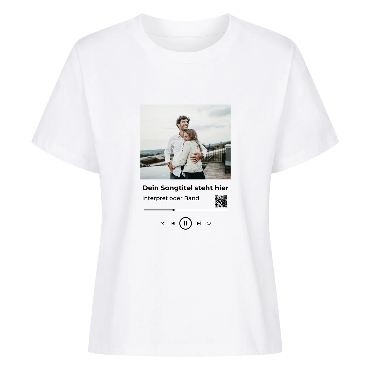 Dein Foto und Song - Premium T-Shirt Woman