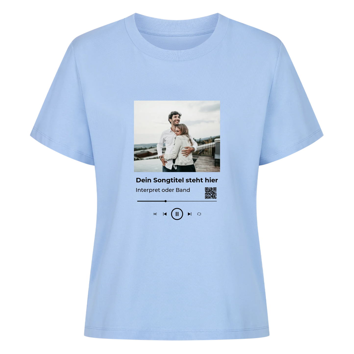 Dein Foto und Song - Premium T-Shirt Woman