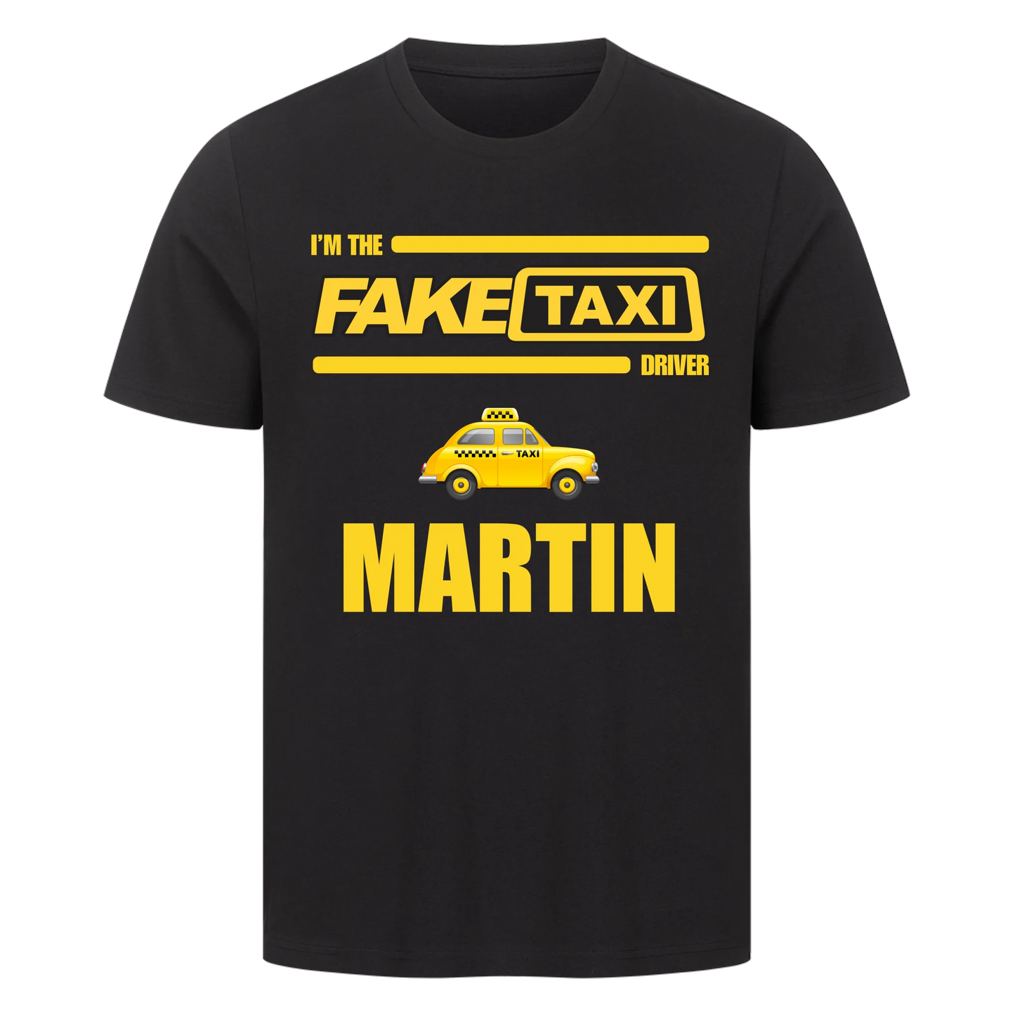 Fake Taxi Driver mit Name - Premium T-Shirt Männer / Unisex personalisiert