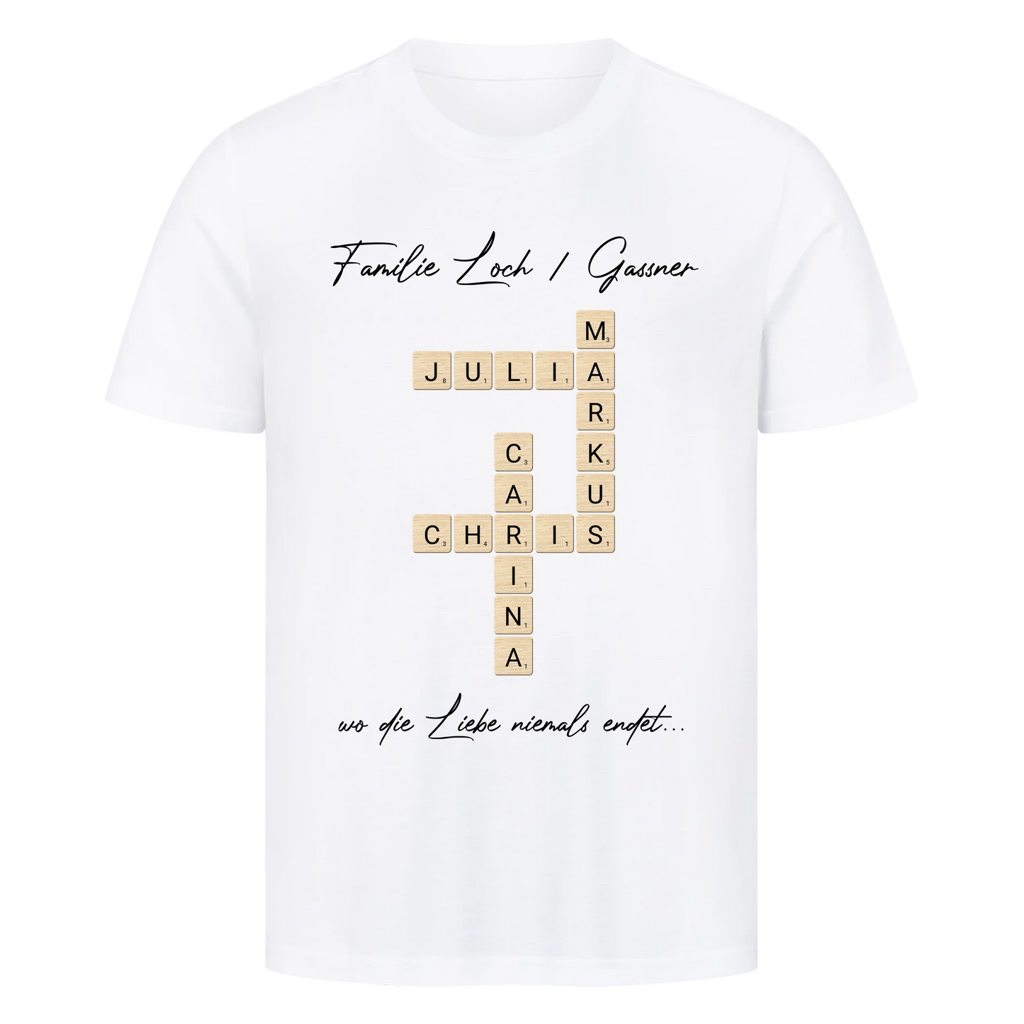 Scrabble - Familie & Wunschtext - Premium T-Shirt Men