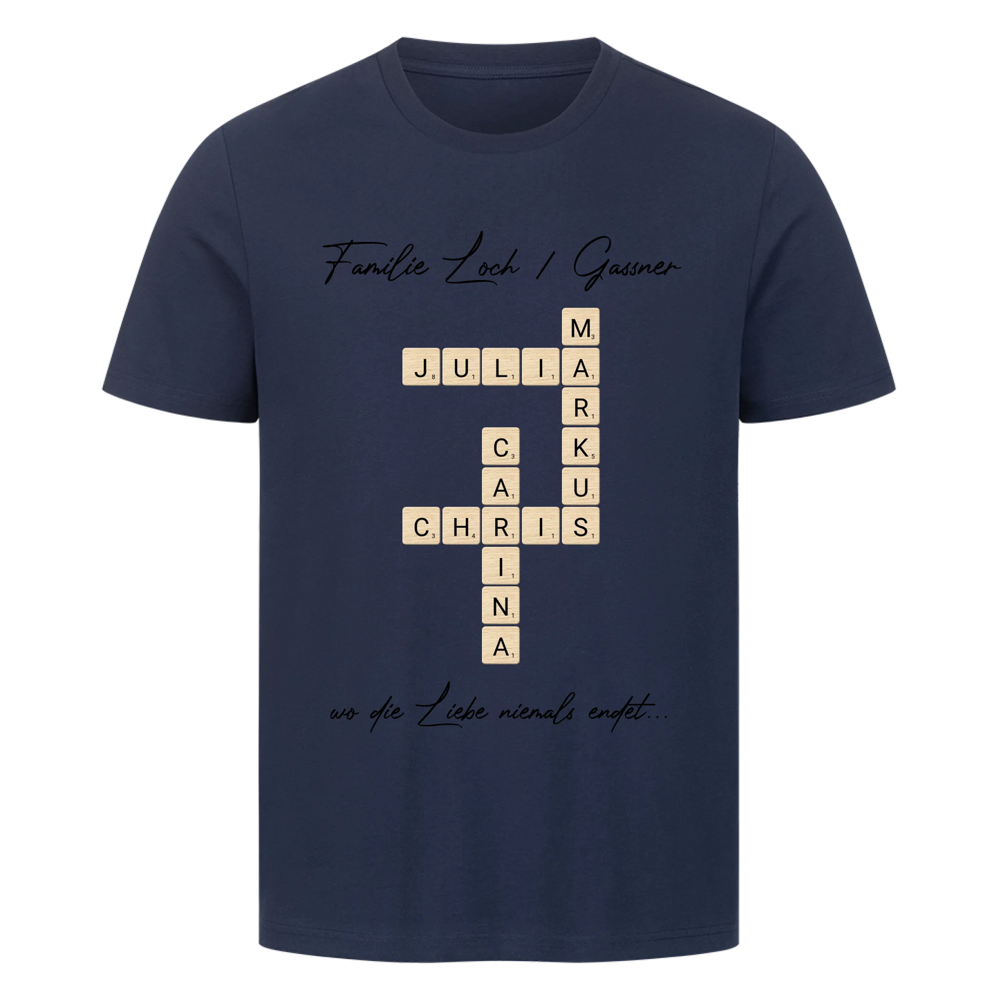 Scrabble - Familie & Wunschtext - Premium T-Shirt Men