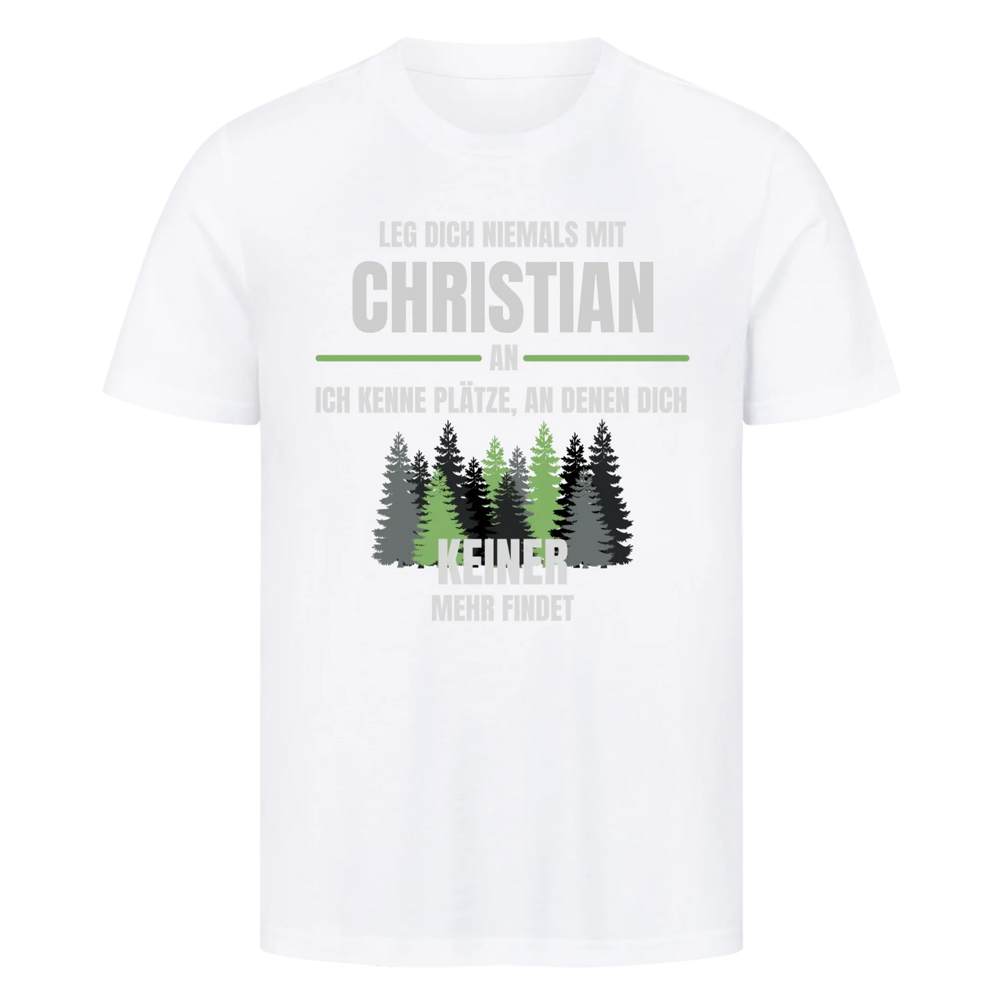 Leg dich niemals mit Wunschname an - Premium T-Shirt Unisex personalisiert