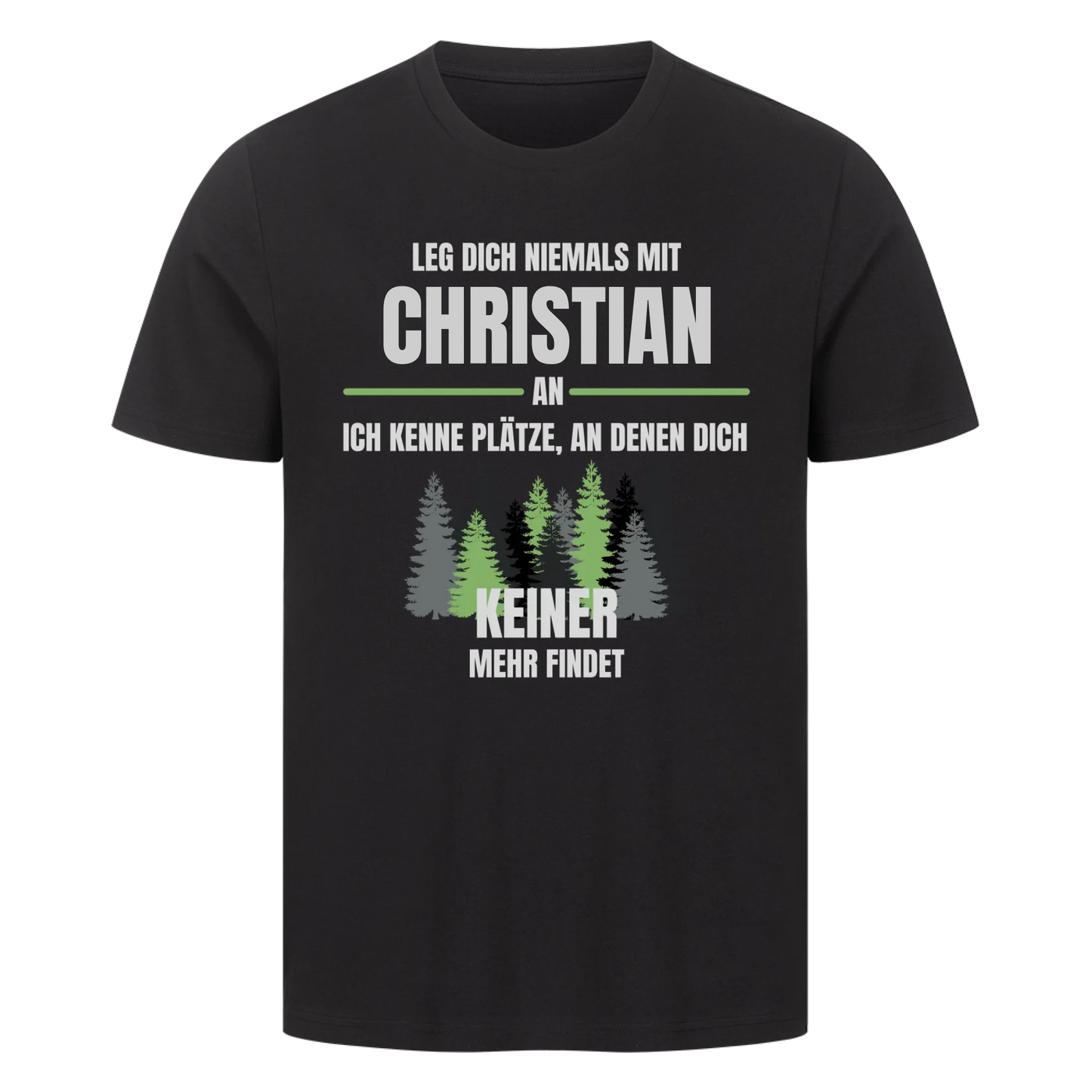 Leg dich niemals mit Wunschname an - Premium T-Shirt Unisex personalisiert