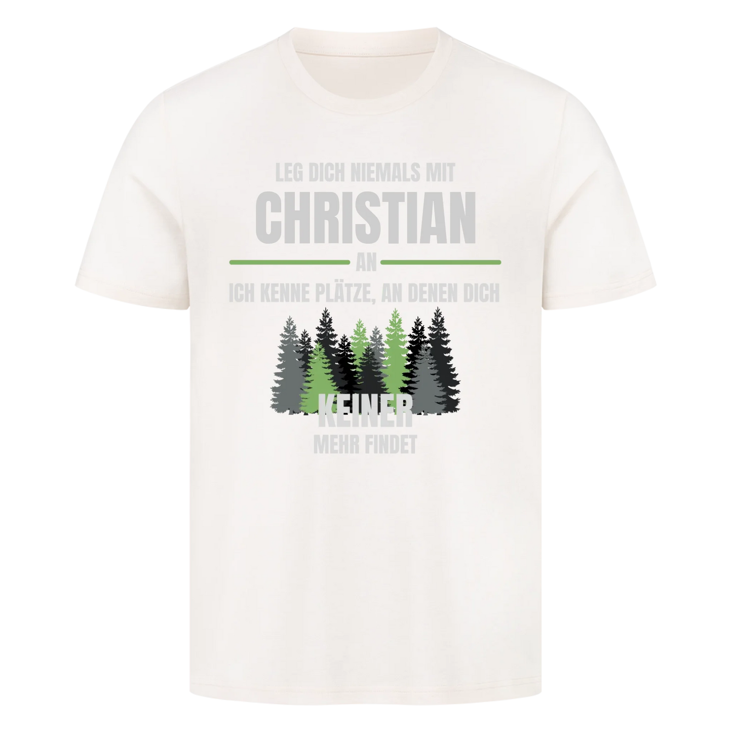 Leg dich niemals mit Wunschname an - Premium T-Shirt Unisex personalisiert