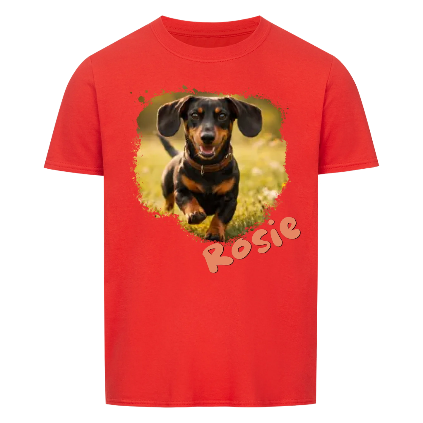 Personalisiertes Haustier - T-Shirt mit Foto und Name - Unisex für Männer und Frauen