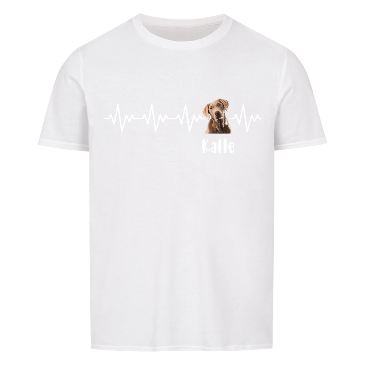 Trage deinen besten Freund immer am Herzen | Haustier -- T-Shirt mit Foto und Name - Unisex für Männer und Frauen