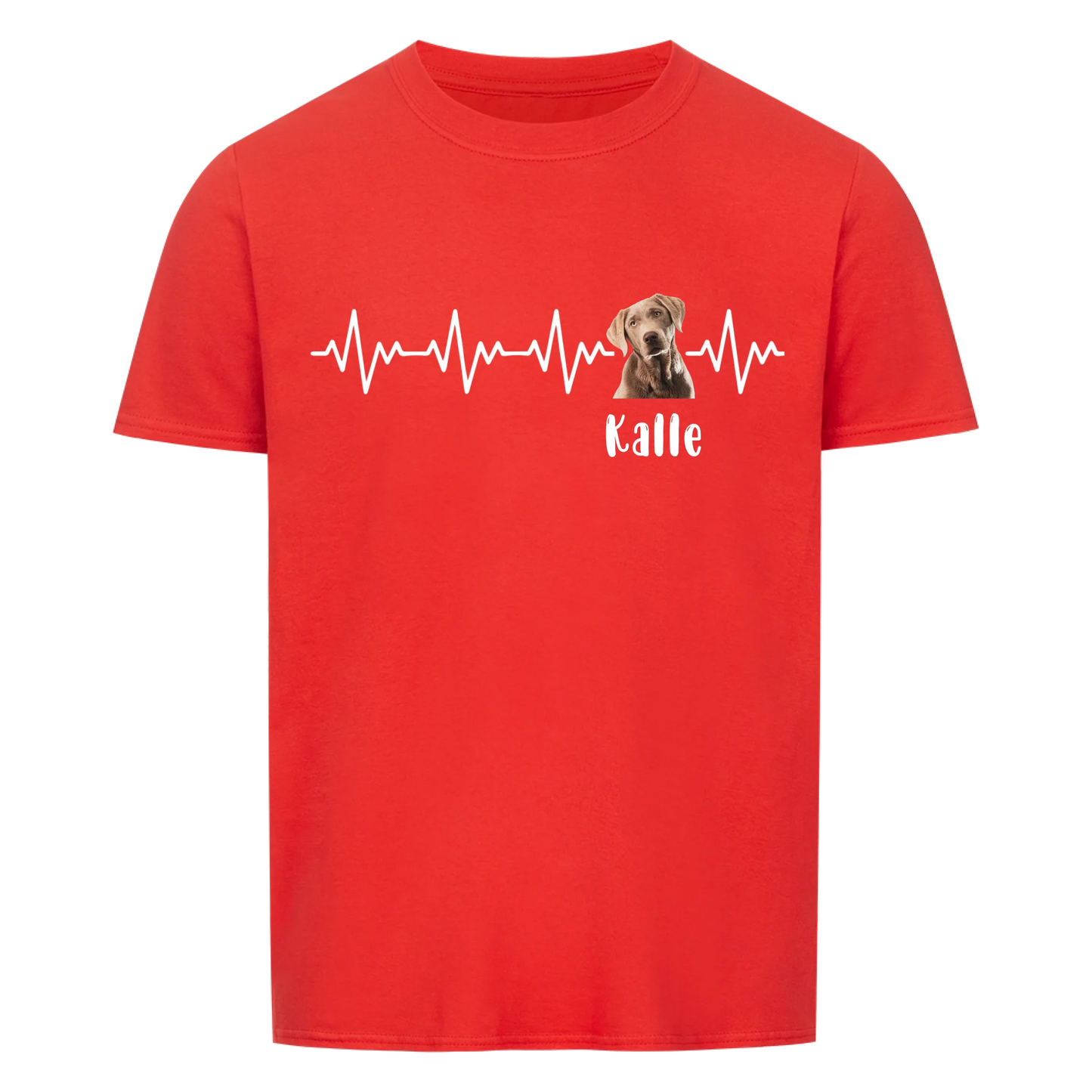 Trage deinen besten Freund immer am Herzen | Haustier -- T-Shirt mit Foto und Name - Unisex für Männer und Frauen