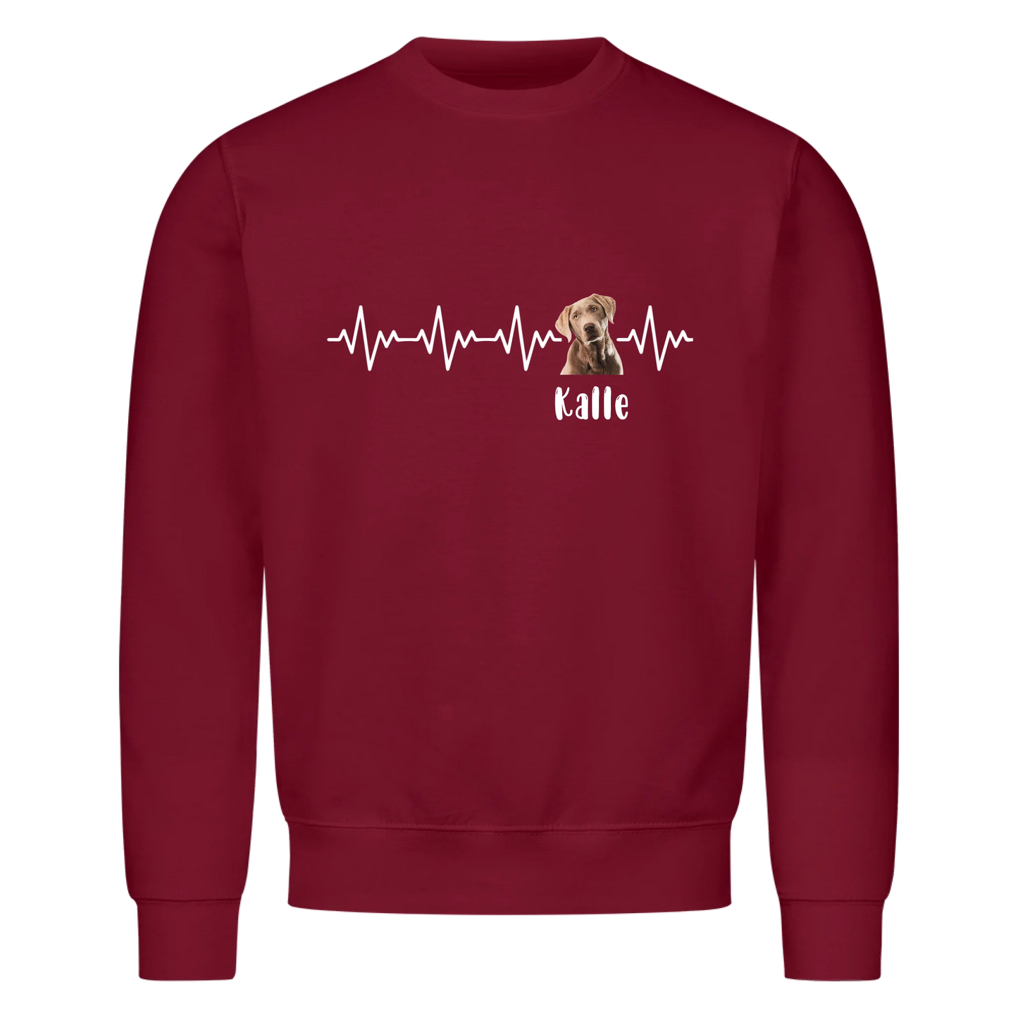Trage deinen besten Freund immer am Herzen | Haustier - Sweatshirt / Pulli mit Foto und Name