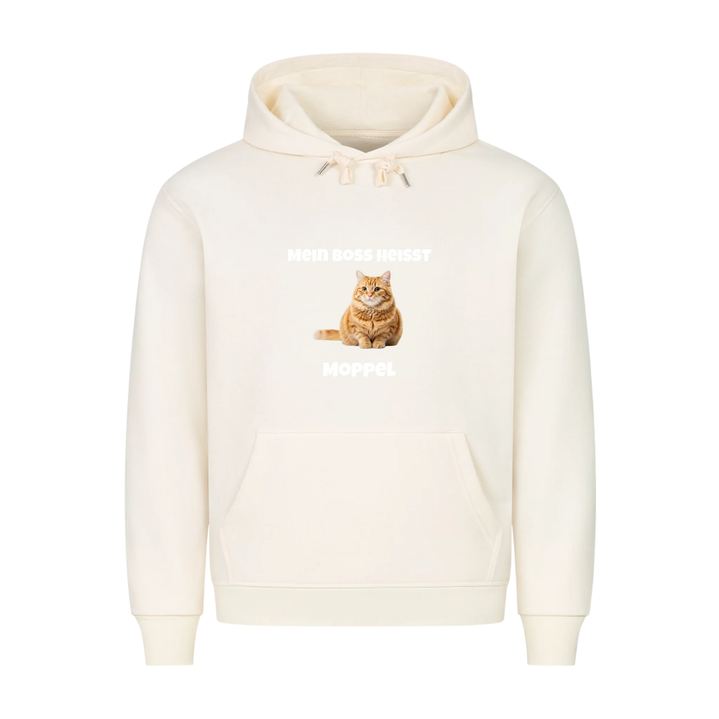 Mein Boss heisst | Haustier Katze Kater - Premium Hoodie - Frontdruck