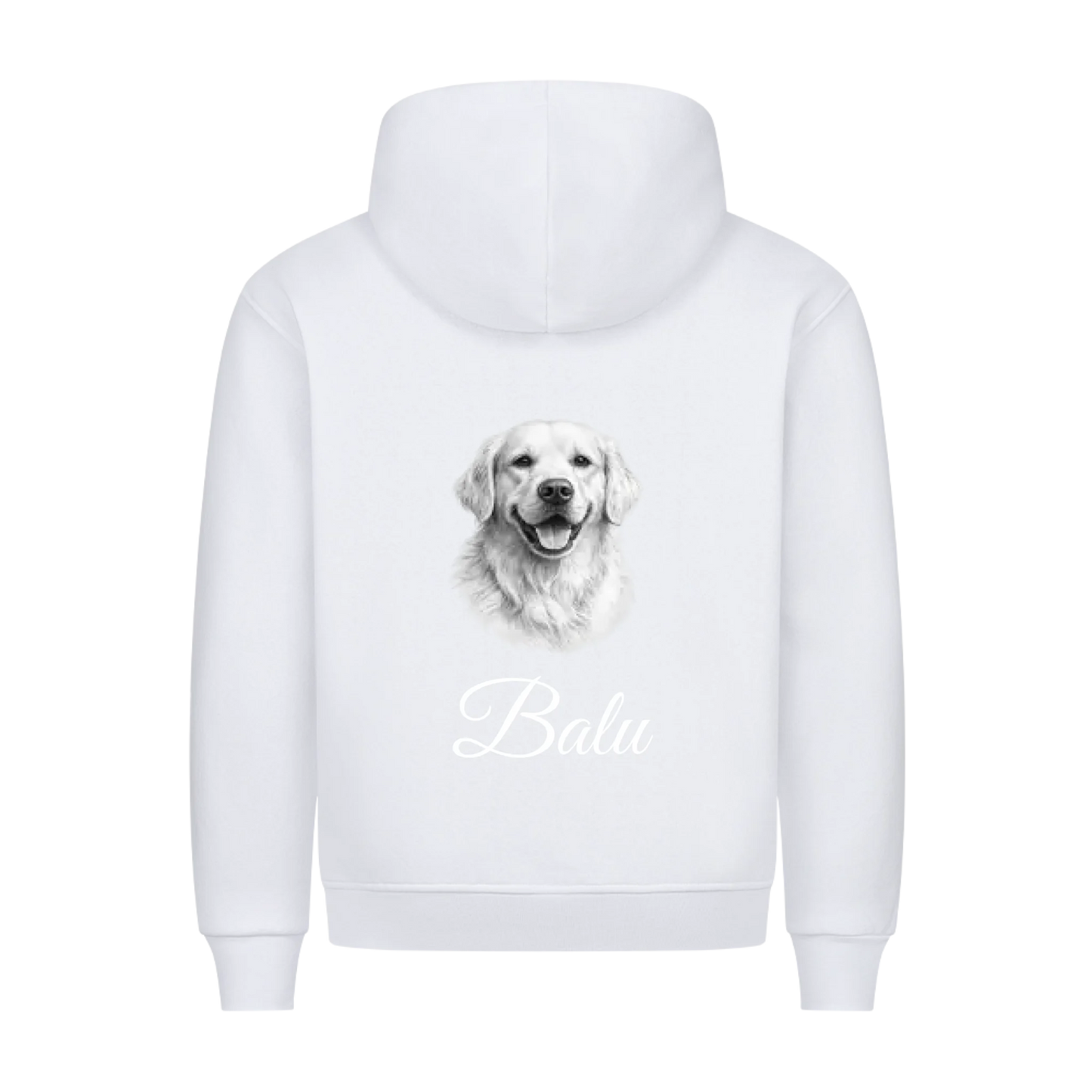 Your pet as a pencil drawing - Hoodie back print
