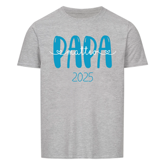 Papa Namen und Datum -- T-Shirt Unisex