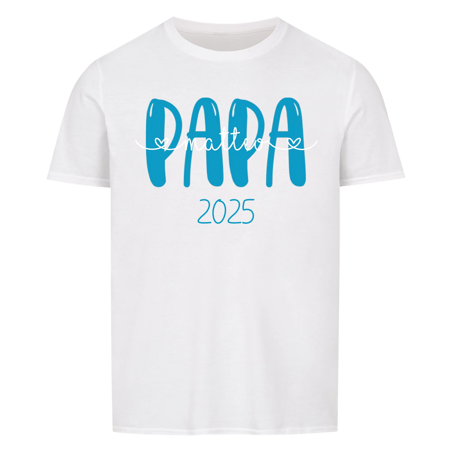 Papa Namen und Datum -- T-Shirt Unisex