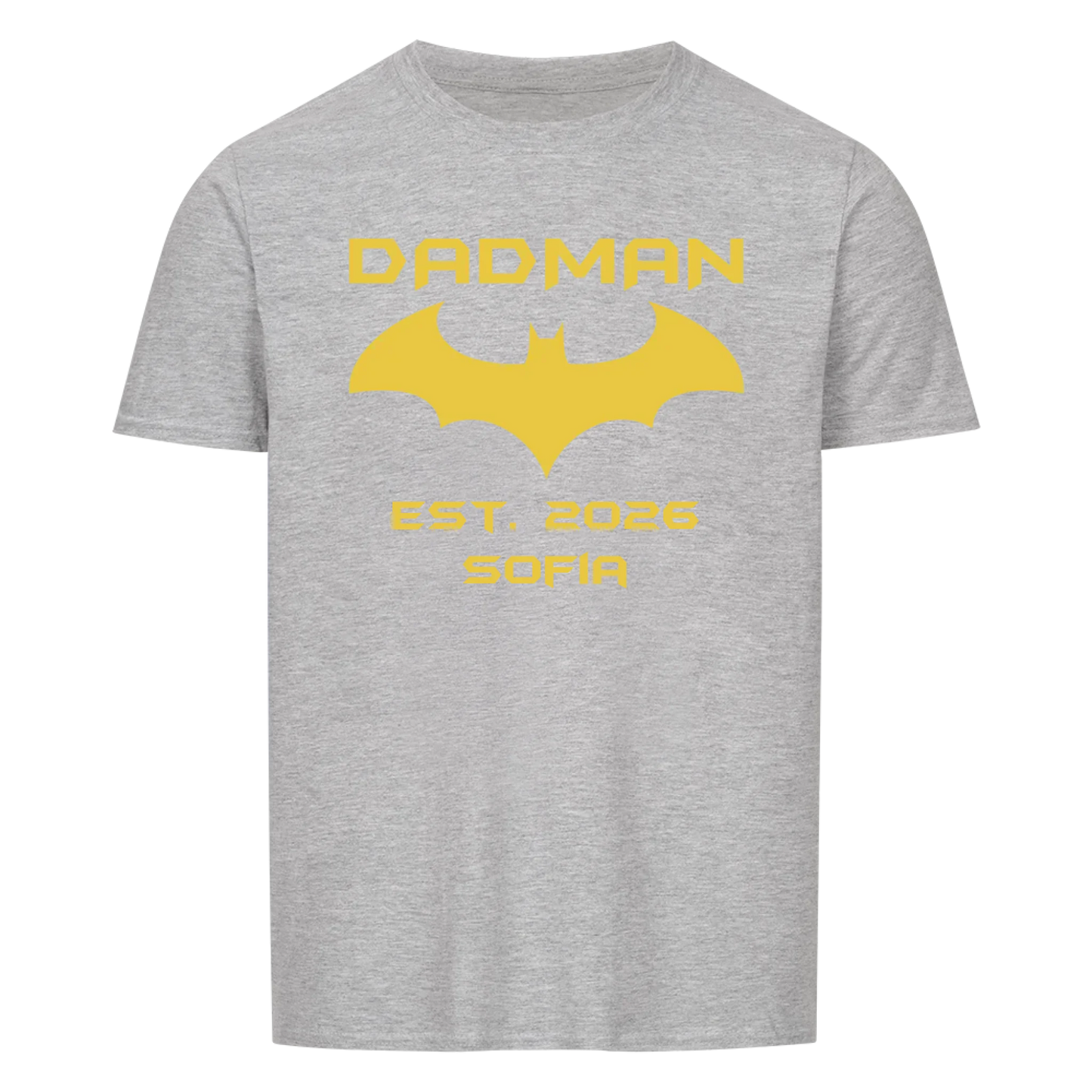 Dadman with Kids Name & Year --- T-Shirt Unisex