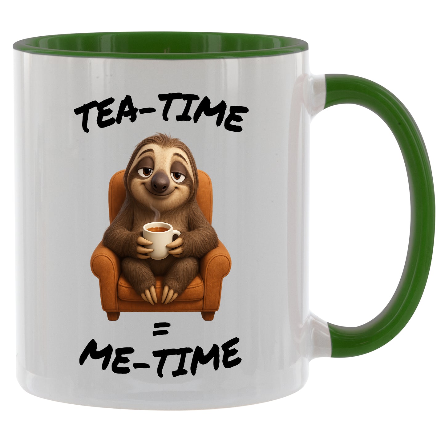 Tasse „Tea Time = Me Time (Faultier)“ – Geschenk für Tee Liebhaber - 330ml