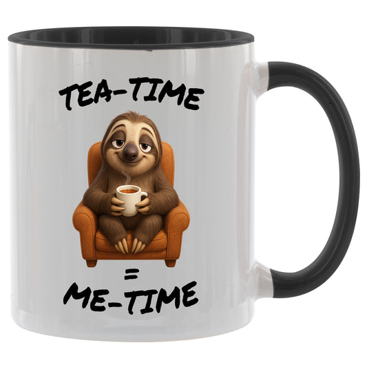 Tasse „Tea Time = Me Time (Faultier)“ – Geschenk für Tee Liebhaber - 330ml