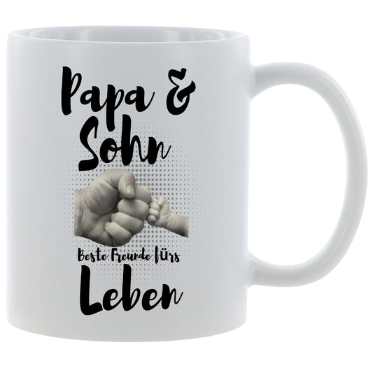 Papa & Sohn - Beste Freunde fürs Leben - Kaffeetasse verschiedene Farben - 330ml