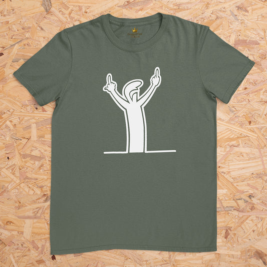 Männchen mit Mittelfinger -- T-Shirt Unisex