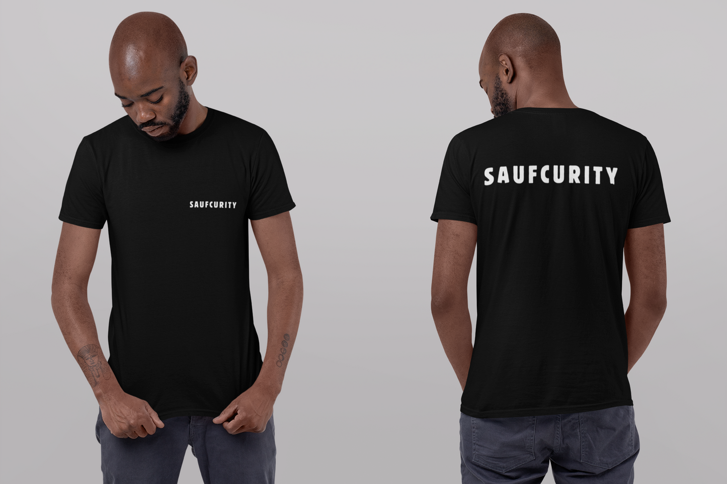 SAUFCURITY - T-Shirt Unisex Brust- & Rückendruck