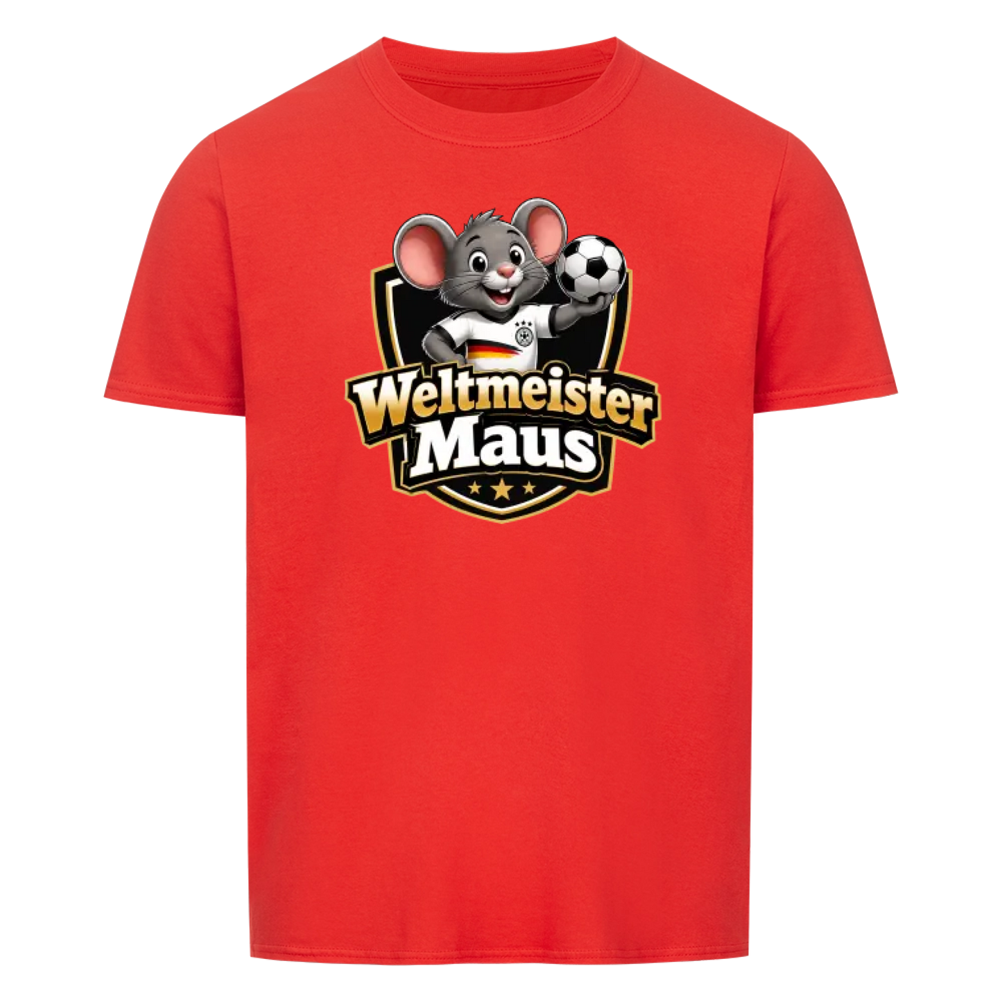 Weltmeister Maus - T-Shirt Unisex – Lustiges Partyshirt für Männer & Frauen
