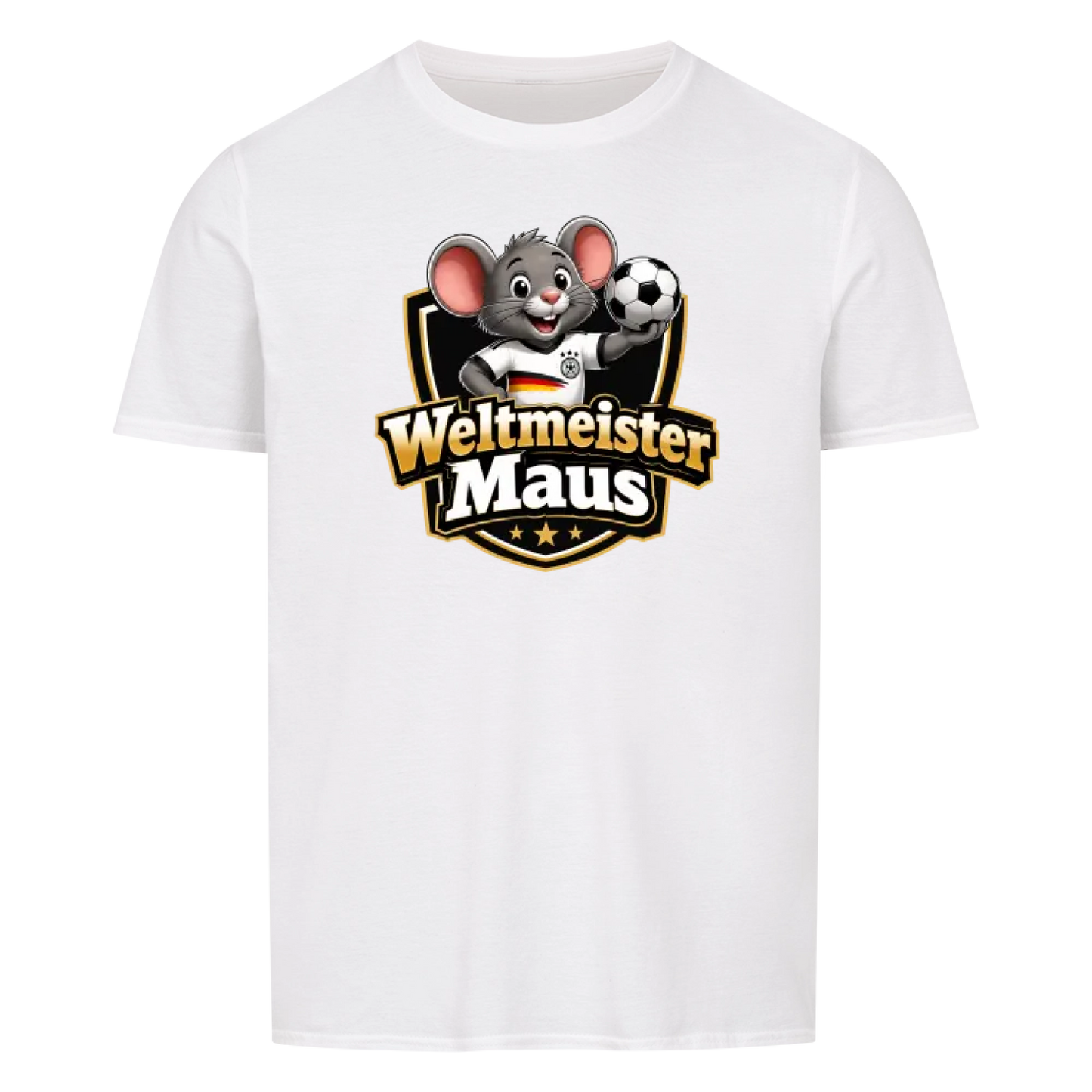 Weltmeister Maus - T-Shirt Unisex – Lustiges Partyshirt für Männer & Frauen