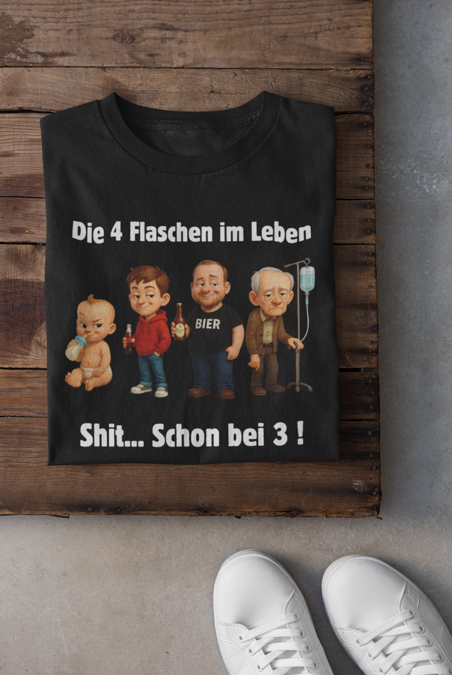 4 Flaschen im Leben - T-Shirt Unisex