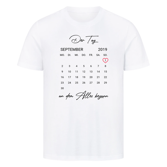 Kalender Datum mit Wunschtext - Premium T-Shirt Men