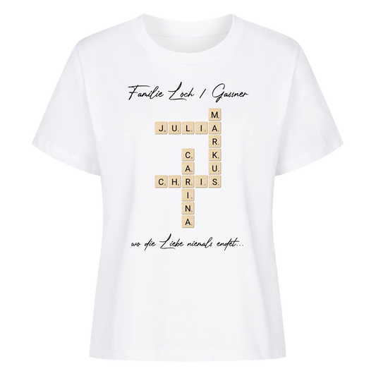 Scrabble - Familie & Wunschtext - Premium T-Shirt Woman