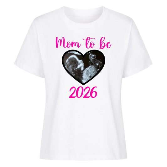 Mom to Be mit Ultraschallbild - Premium T-Shirt Woman