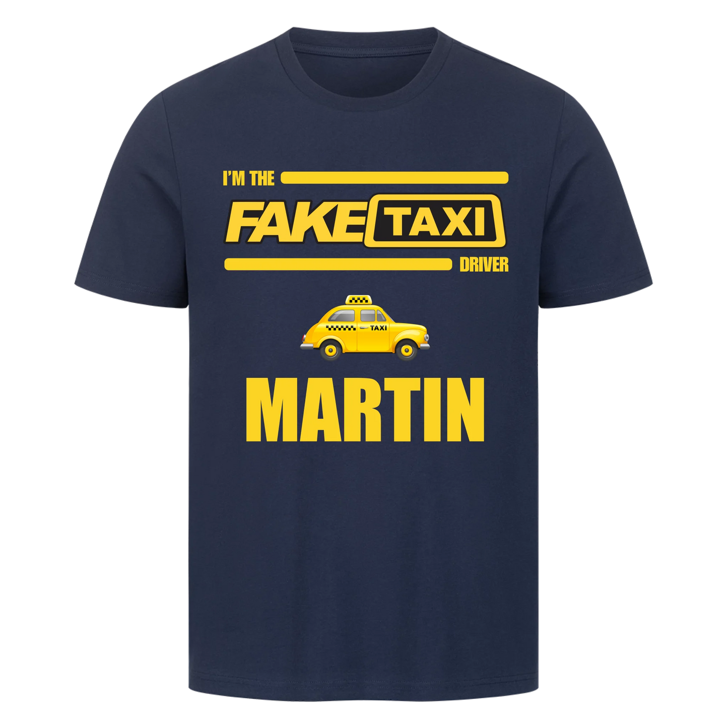 Fake Taxi Driver mit Name - Premium T-Shirt Männer / Unisex personalisiert