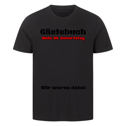 Gästebuch Premium T-Shirt - Texte, Schriften und Farben frei wählbar - Männer / Unisex personalisiert