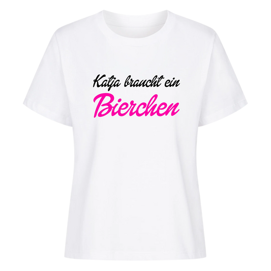 Wunschname braucht ein Bierchen - Premium T-Shirt Frauen