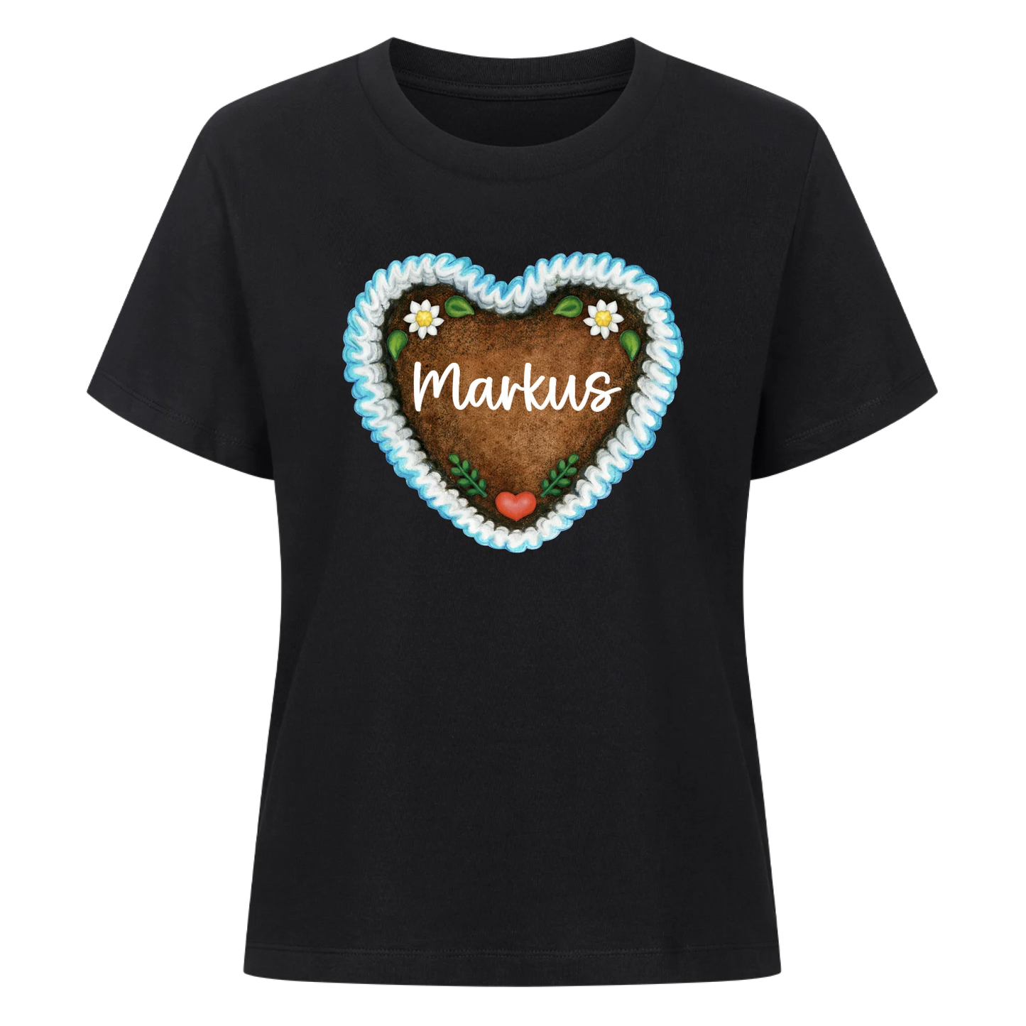 Lebkuchenherz mit Wunschtext / Name - Premium T-Shirt Frauen personalisiert