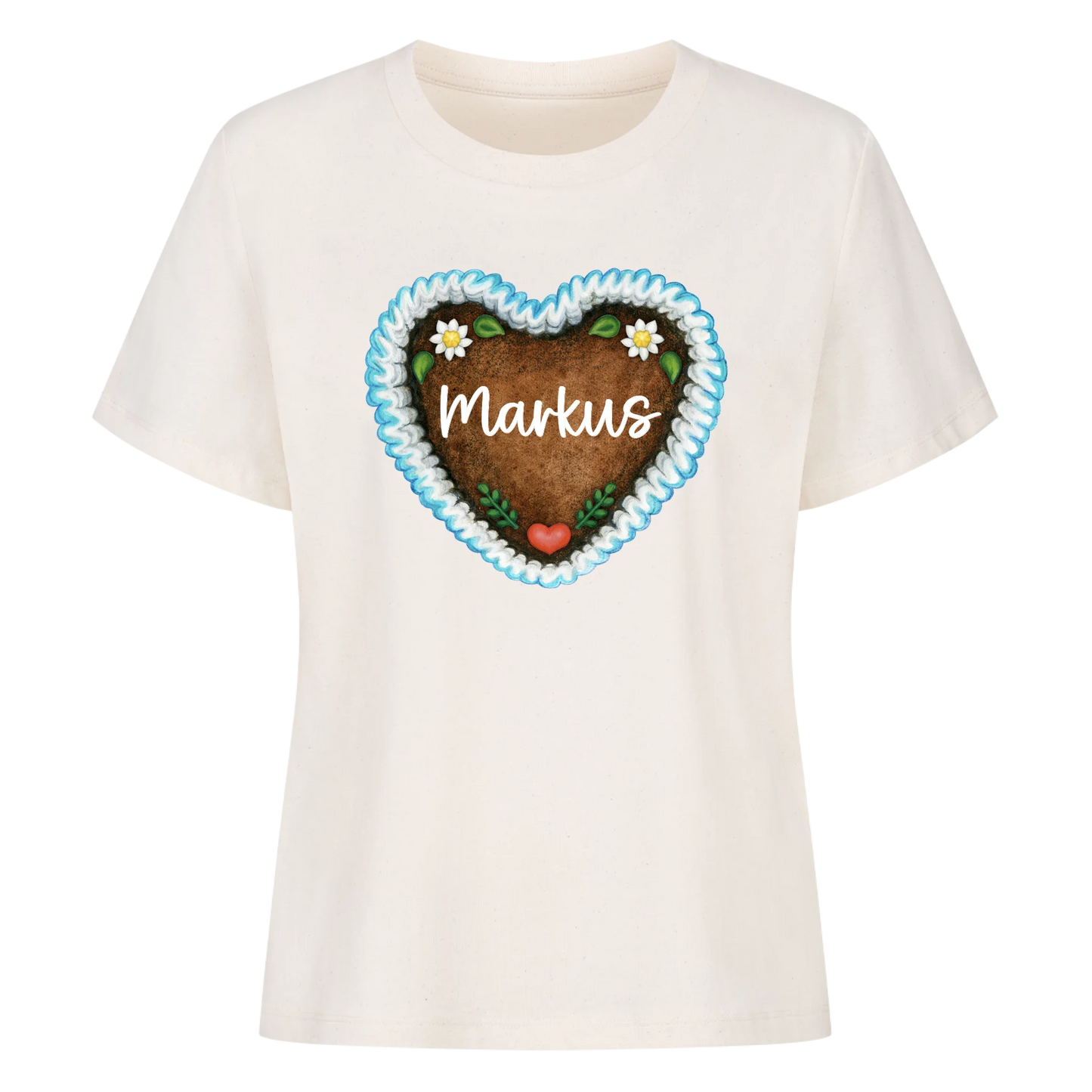 Lebkuchenherz mit Wunschtext / Name - Premium T-Shirt Frauen personalisiert