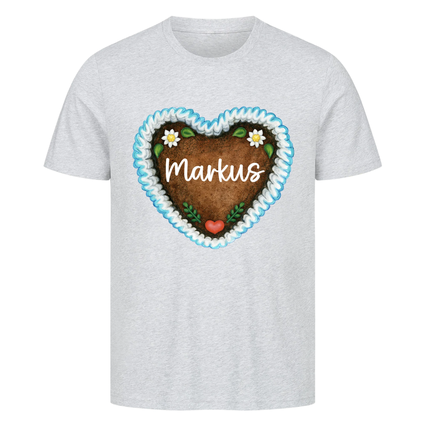 Lebkuchenherz mit Wunschtext / Name - Premium T-Shirt Männer / Unisex personalisiert
