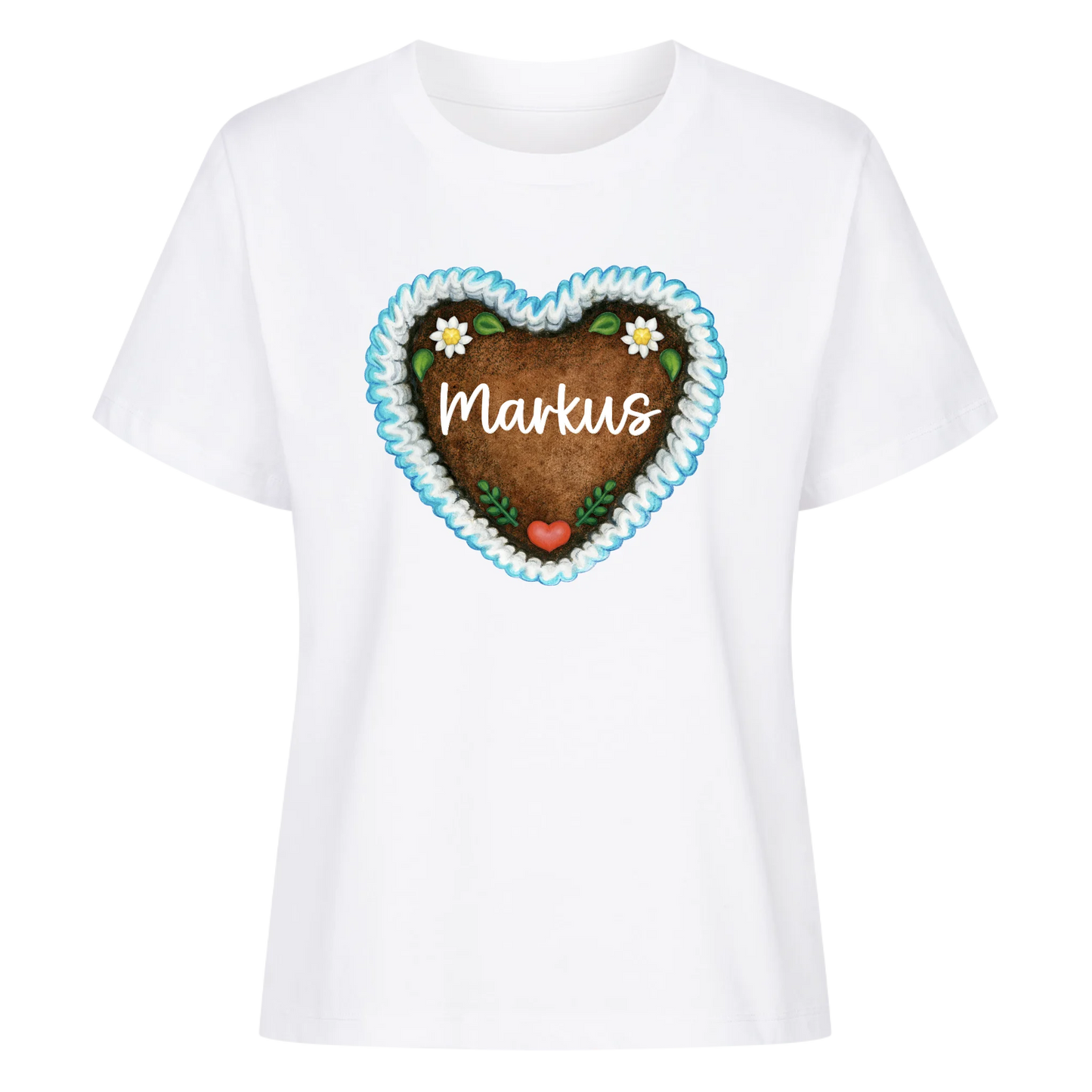 Lebkuchenherz mit Wunschtext / Name - Premium T-Shirt Frauen personalisiert