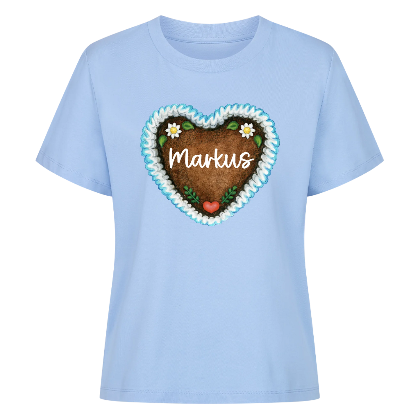 Lebkuchenherz mit Wunschtext / Name - Premium T-Shirt Frauen personalisiert