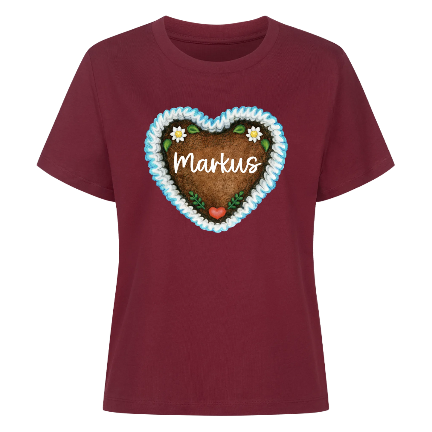 Lebkuchenherz mit Wunschtext / Name - Premium T-Shirt Frauen personalisiert