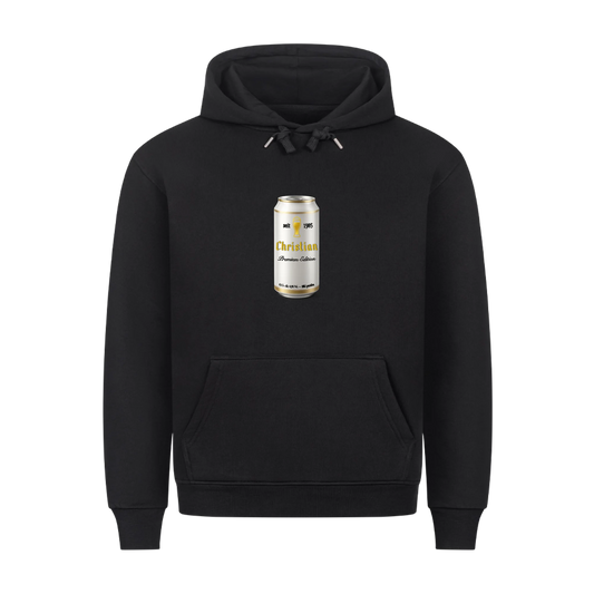 Bierdose mit Wunschnamen und Jahr - Premium Hoodie