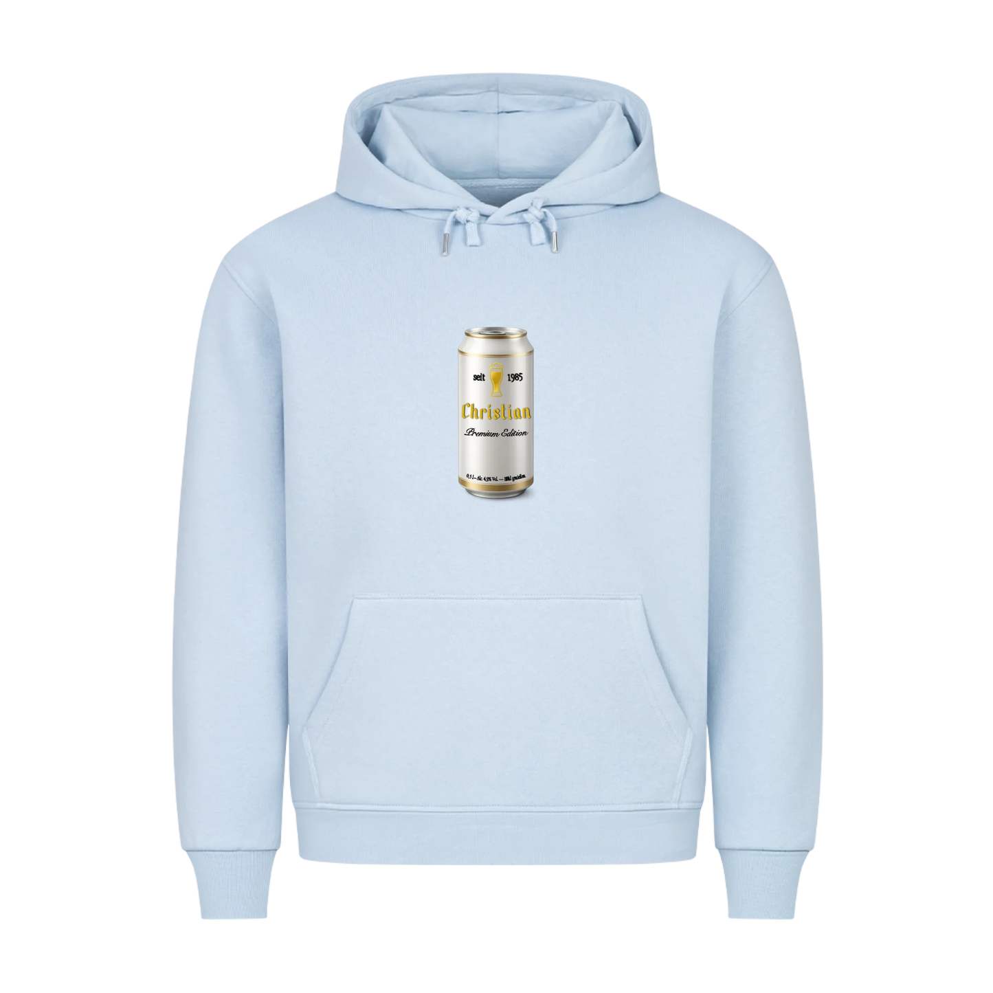 Bierdose mit Wunschnamen und Jahr - Premium Hoodie