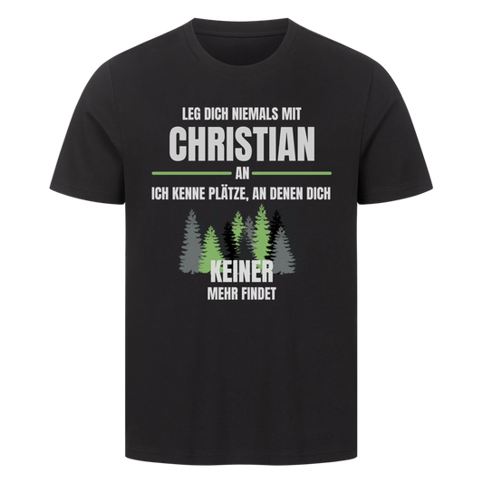 Leg dich niemals mit Wunschname an - Premium T-Shirt Unisex personalisiert