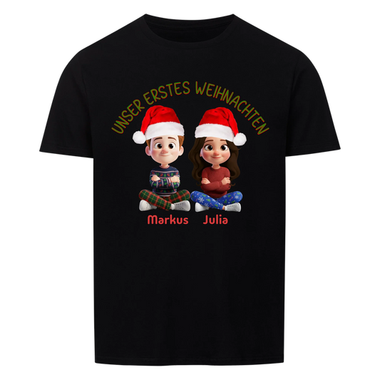 Unser erstes Weihnachten - T-Shirt Unisex - personalisiert