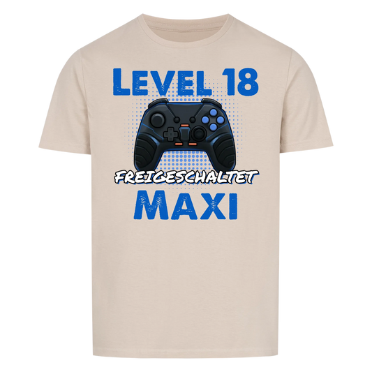 Level 18 freigeschaltet - T-Shirt Unisex - personalisiert