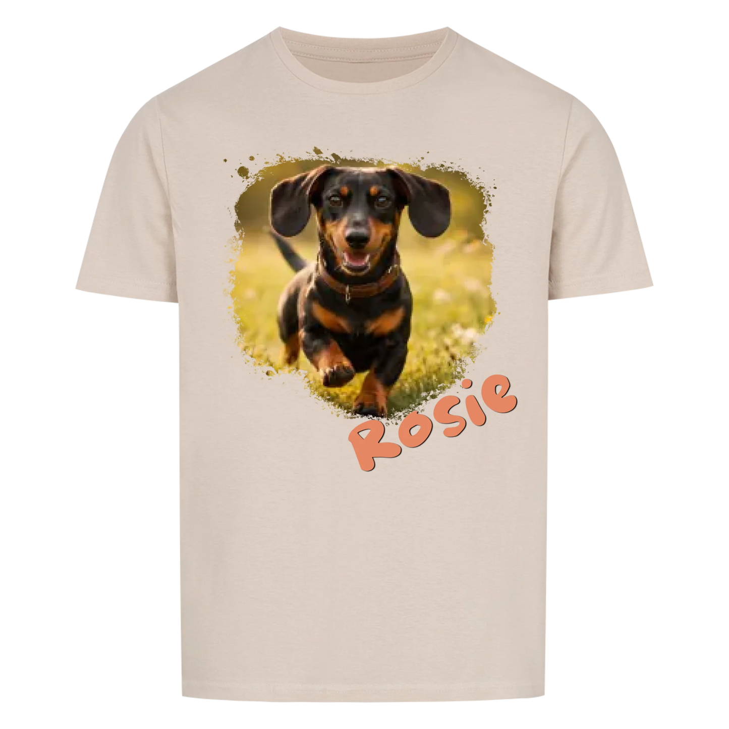 Personalisiertes Haustier - T-Shirt mit Foto und Name - Unisex für Männer und Frauen