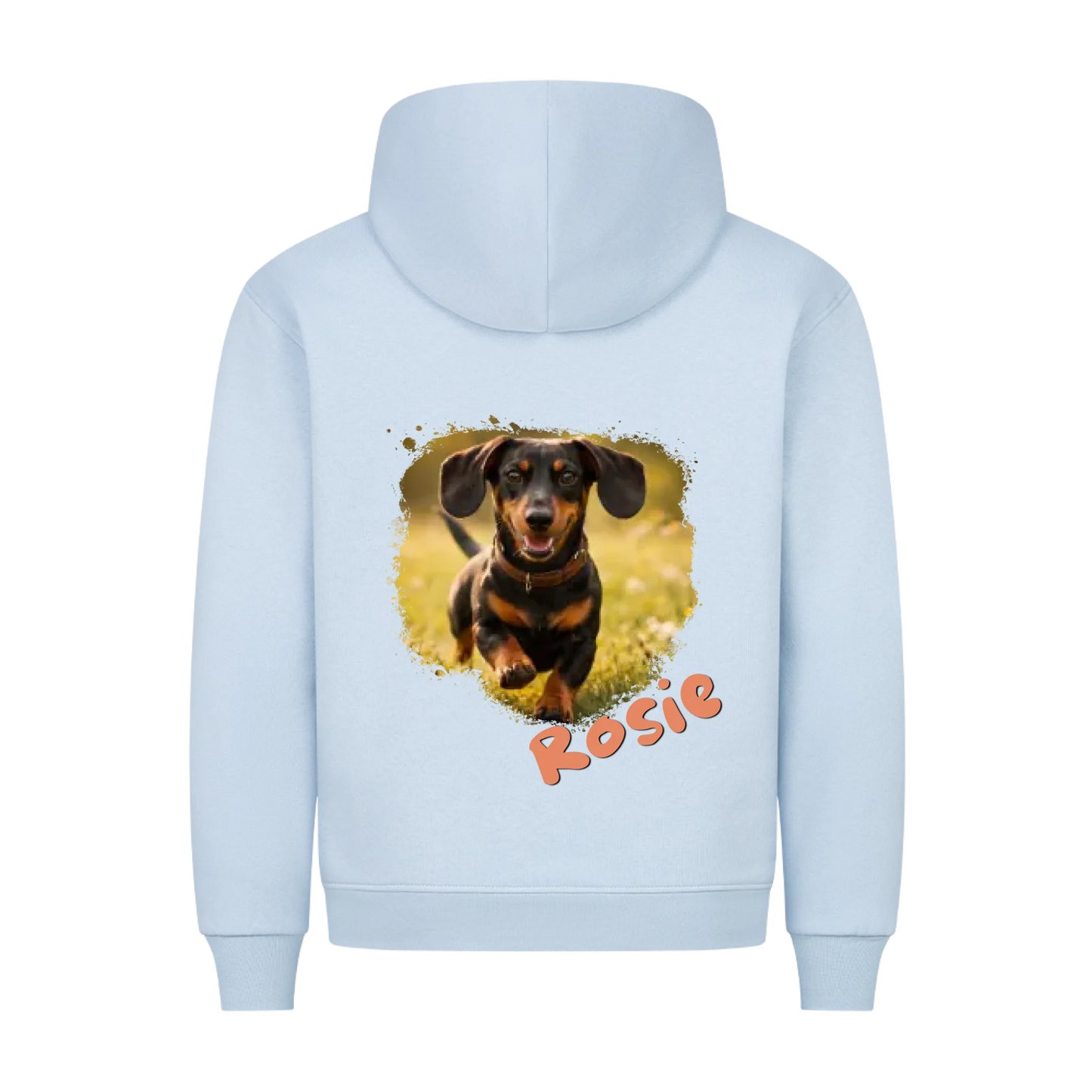 Personalisierte Haustier - Hoodie mit Foto und Name - Premium Hoodie - Rückendruck