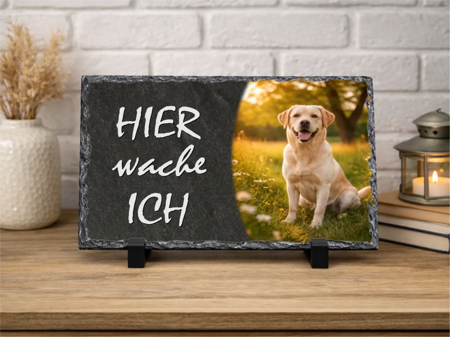 Personalized slate/metal sign for pets | animals | cats | dogs - 20×30 cm – with your own photo &amp; name