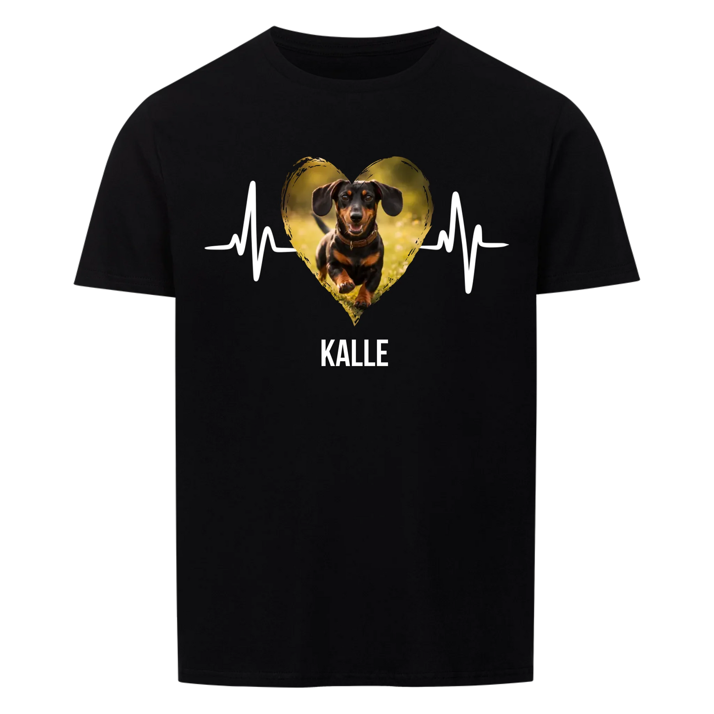 Heartbeat Pet Heart -- T-Shirt with Photo and Name - Unisex for Men and Women