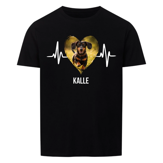 Heartbeat Pet Heart -- T-Shirt with Photo and Name - Unisex for Men and Women