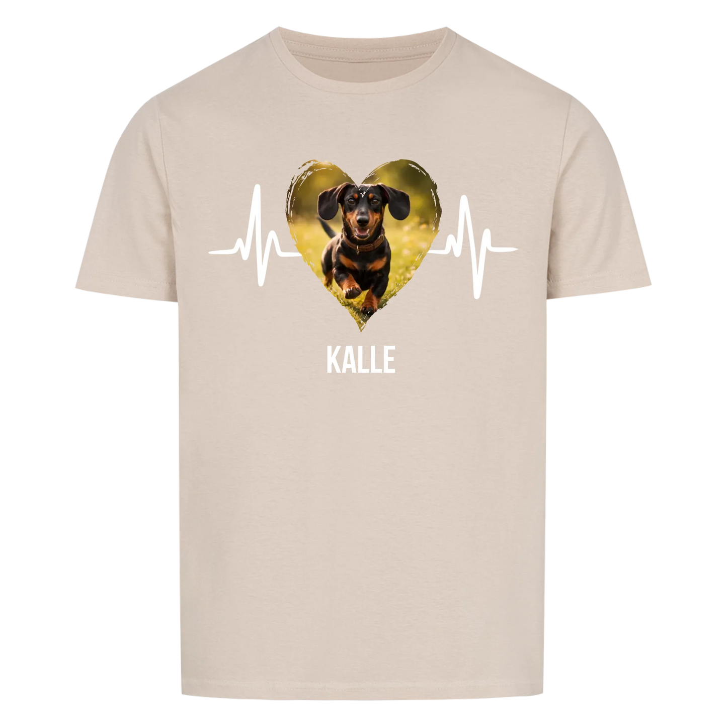 Heartbeat Pet Heart -- T-Shirt with Photo and Name - Unisex for Men and Women