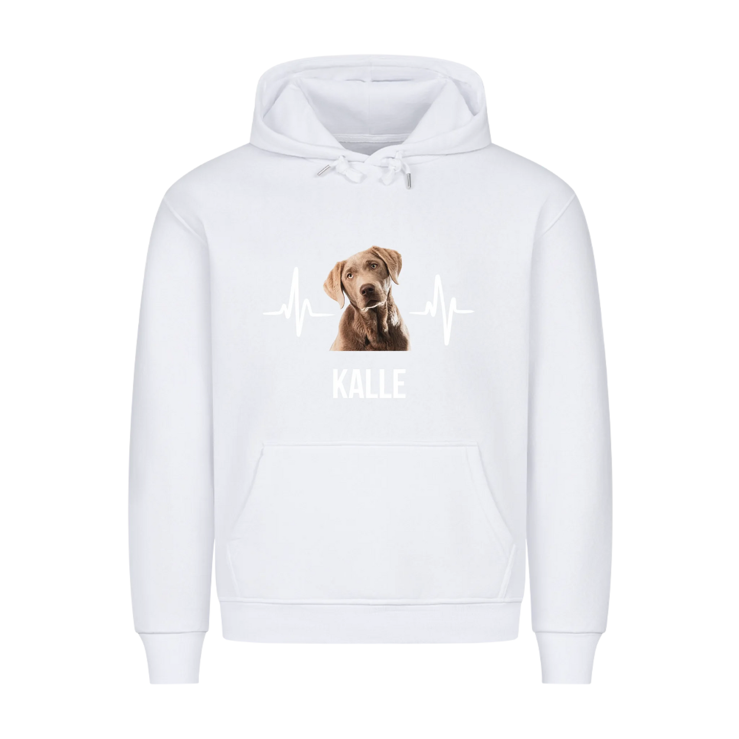 Personalisierter Haustier Hoodie mit Hintergrundentfernung - Premium Hoodie - Frontdruck